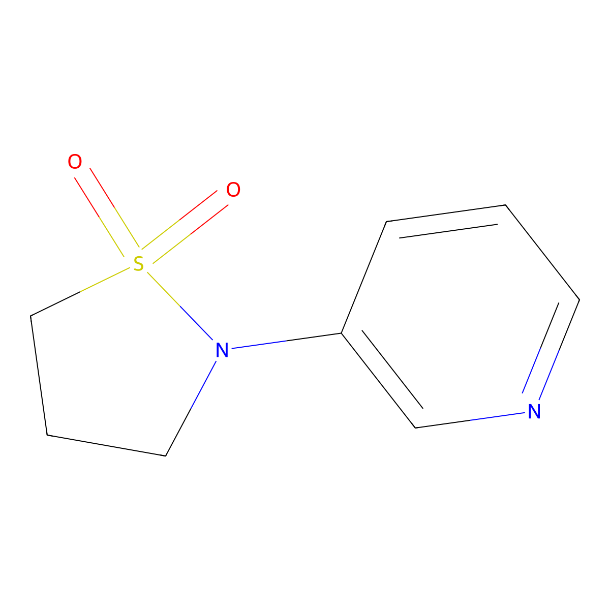 2-(Pyridin-3-yl)-1,2-thiazolidine-1,1-dione molecular structure, CAS 158089-67-9