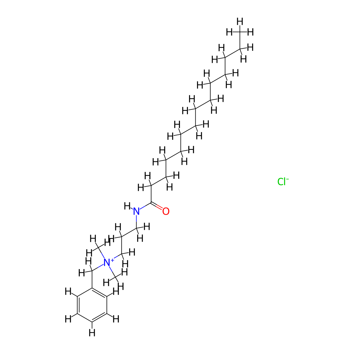 Myramistin molecular structure, CAS 15809-19-5