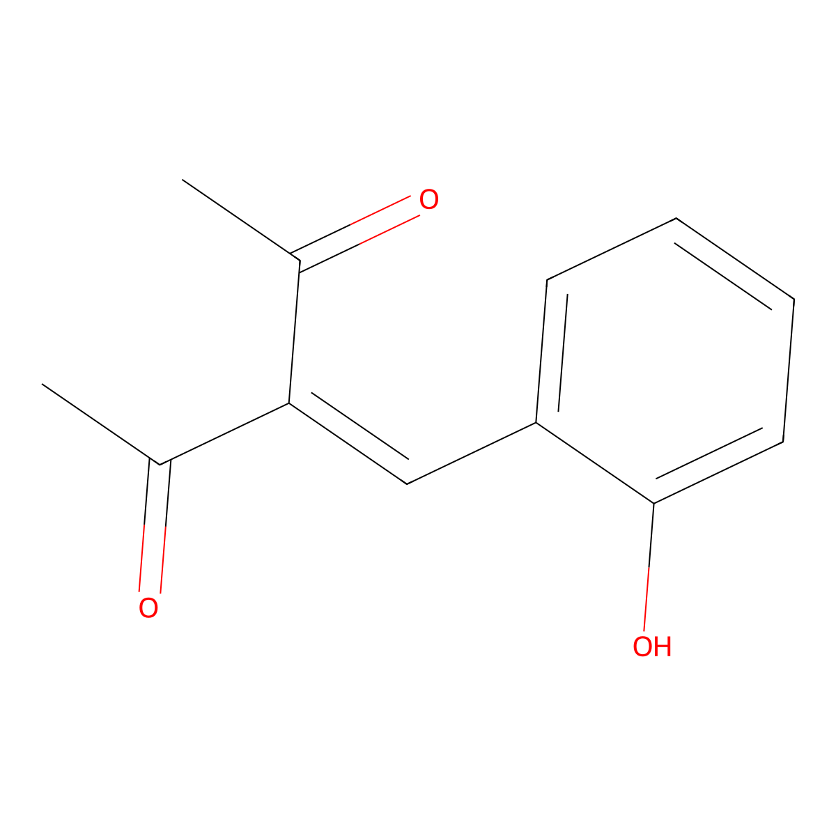 Salicylideneacetylacetone molecular structure, CAS 15809-22-0