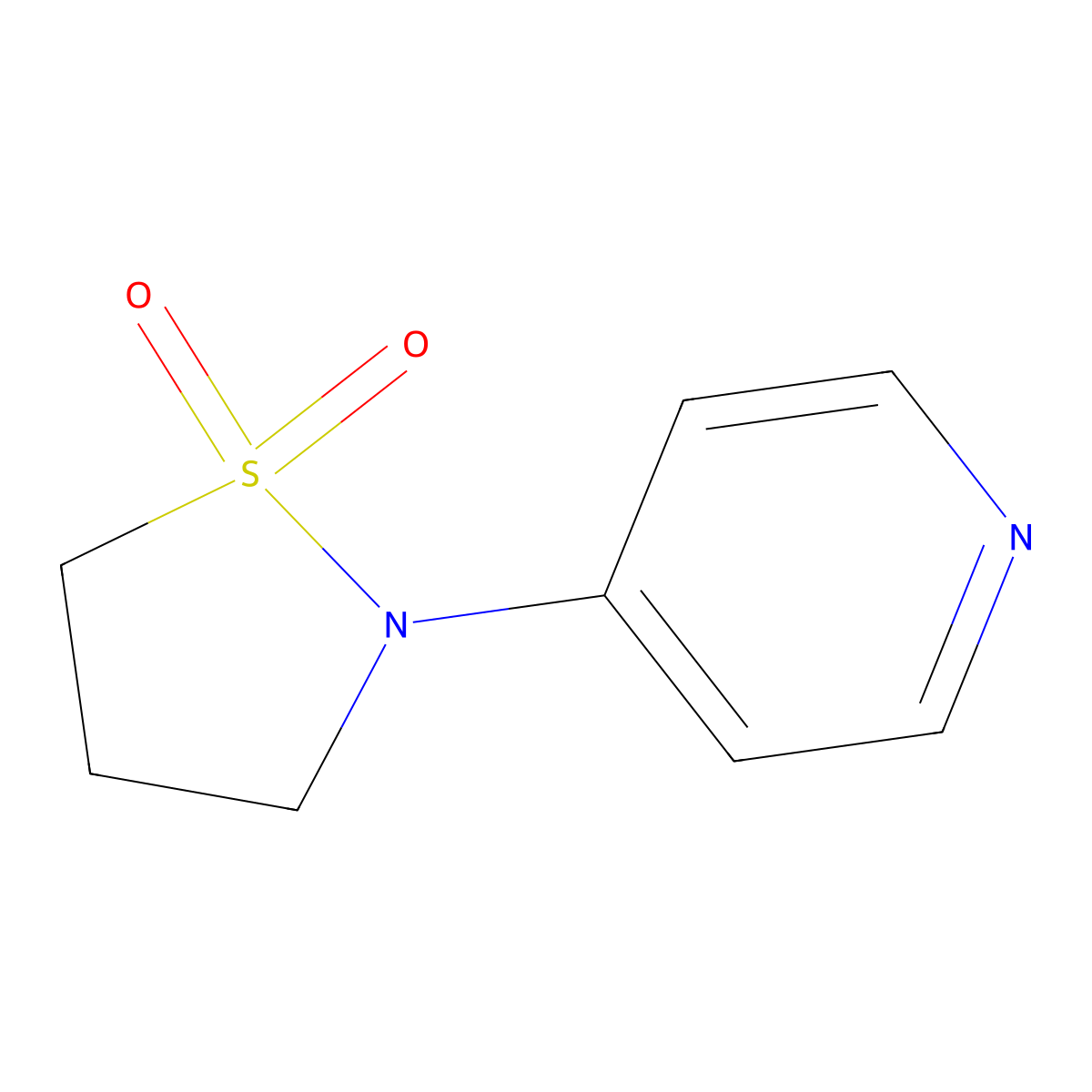 2-(Pyridin-4-yl)isothiazolidine 1,1-dioxide molecular structure, CAS 158090-60-9