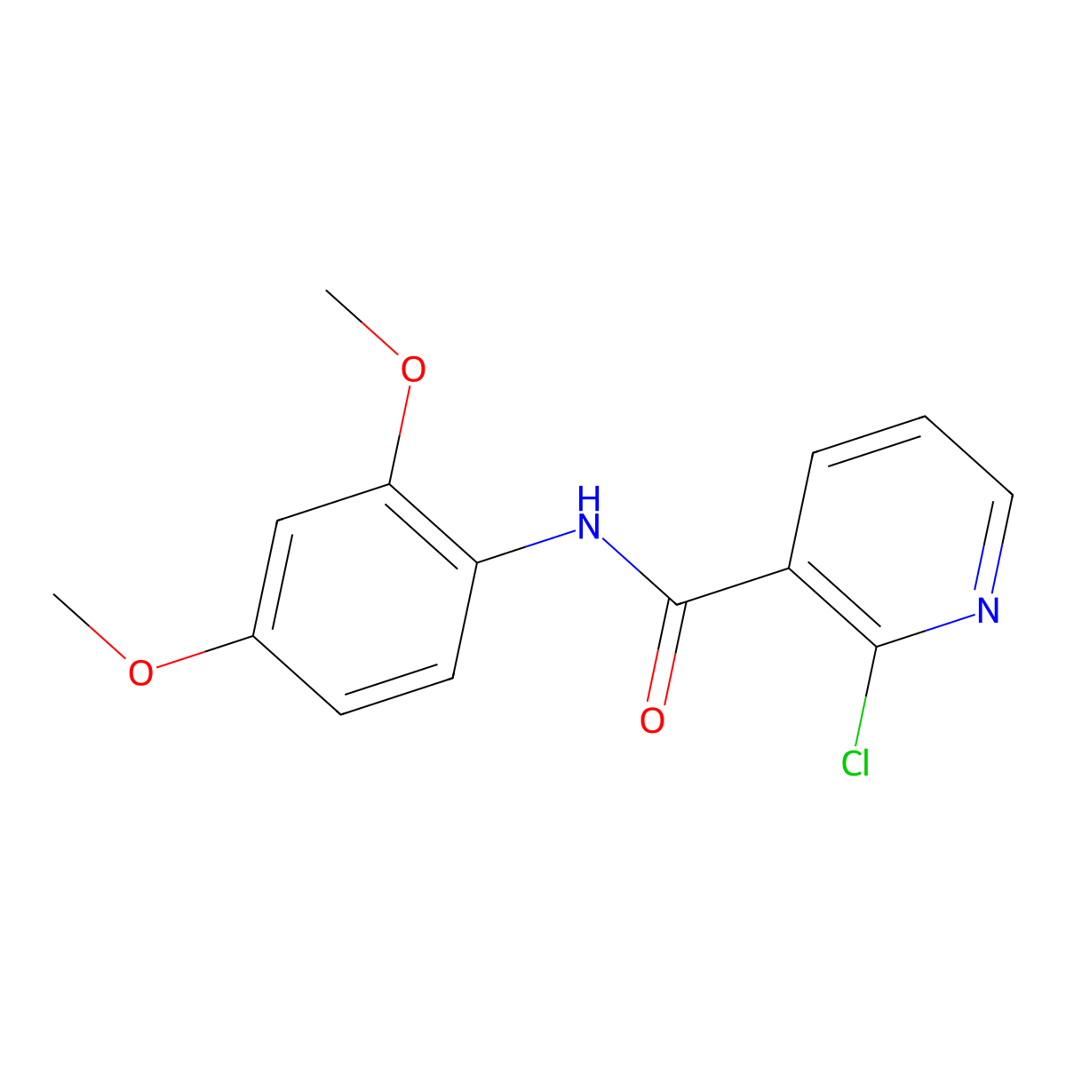 2-Chloro-N-(2,4-dimethoxyphenyl)nicotinamide molecular structure, CAS 158094-17-8