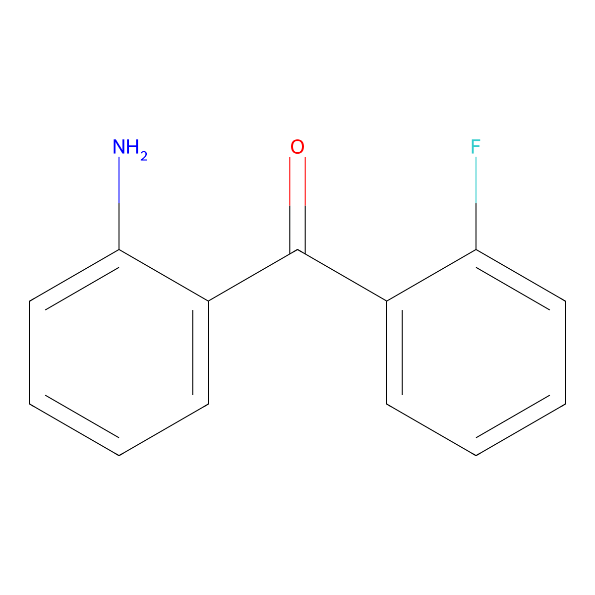 2-Amino-2'-fluorobenzophenone molecular structure, CAS 1581-13-1