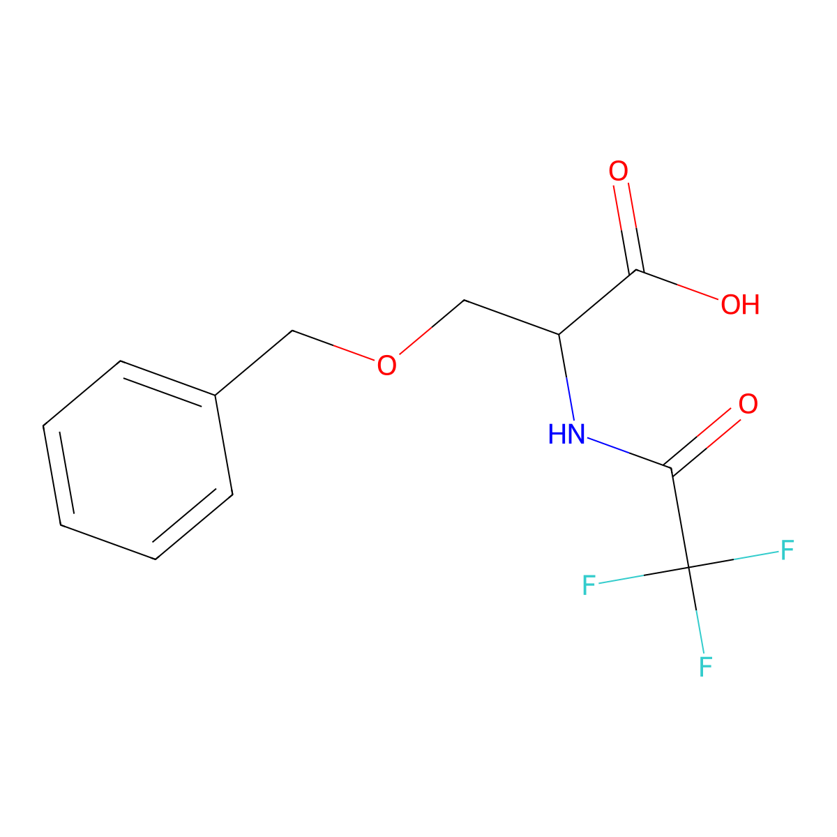 (2S)-3-(benzyloxy)-2-(trifluoroacetamido)propanoic acid molecular structure, CAS 1581-95-9