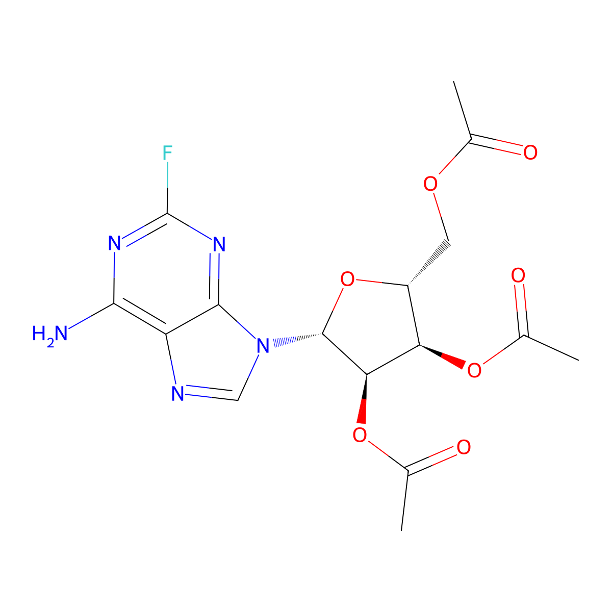 2',3',5'-Tri-O-acetyl-2-fluoroadenosine molecular structure, CAS 15811-32-2