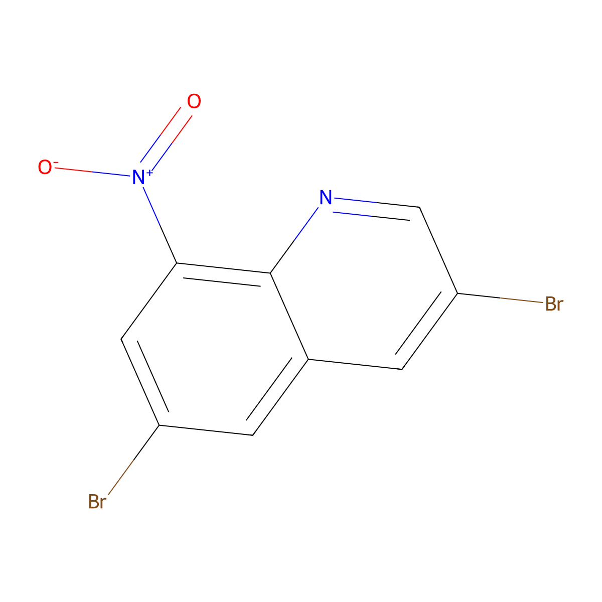 3,6-Dibromo-8-nitroquinoline molecular structure, CAS 158117-55-6