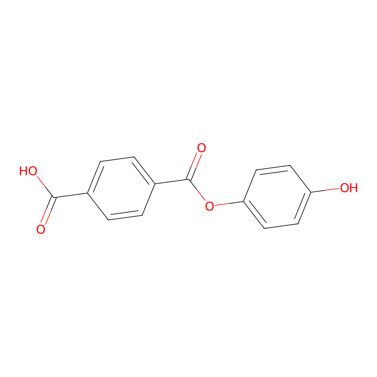 4-((4-Hydroxyphenoxy)carbonyl)benzoic acid molecular structure, CAS 158120-00-4