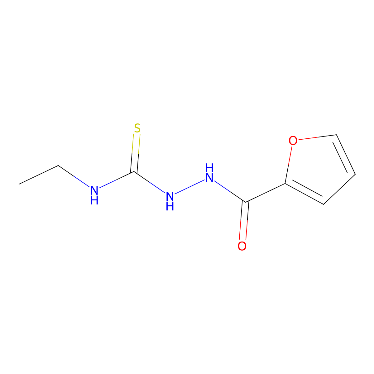 N-ethyl-2-(2-furoyl)hydrazinecarbothioamide molecular structure, CAS 158120-81-1