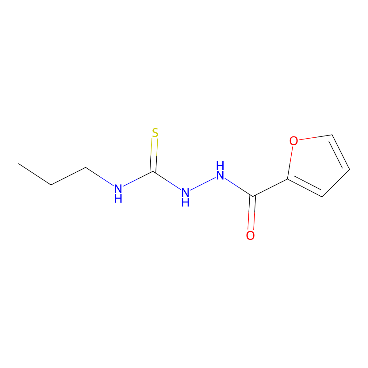 2-(furan-2-ylcarbonyl)-N-propylhydrazinecarbothioamide molecular structure, CAS 158120-83-3
