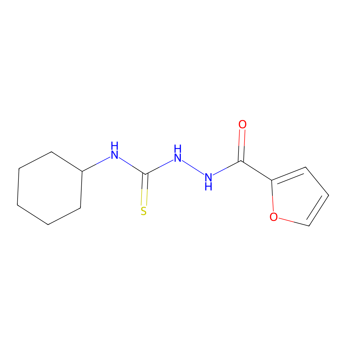 1-Cyclohexyl-3-(furan-2-carbonylamino)thiourea molecular structure, CAS 158120-85-5