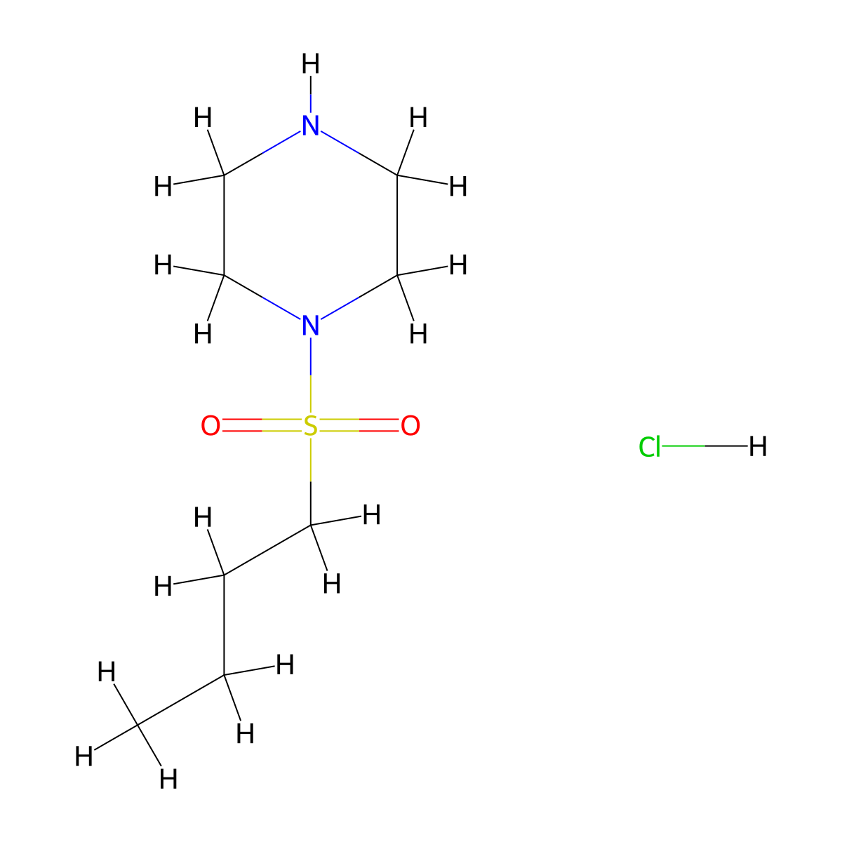1-(Butylsulfonyl)piperazine hydrochloride molecular structure, CAS 1581213-05-9