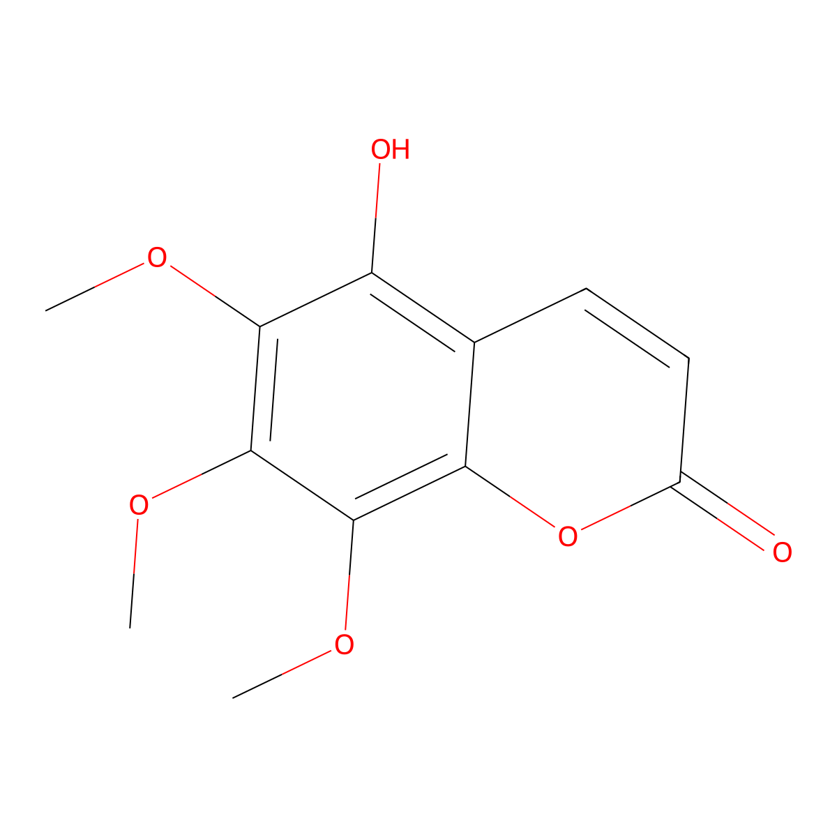 5-Hydroxy-6,7,8-trimethoxycoumarin molecular structure, CAS 1581248-32-9