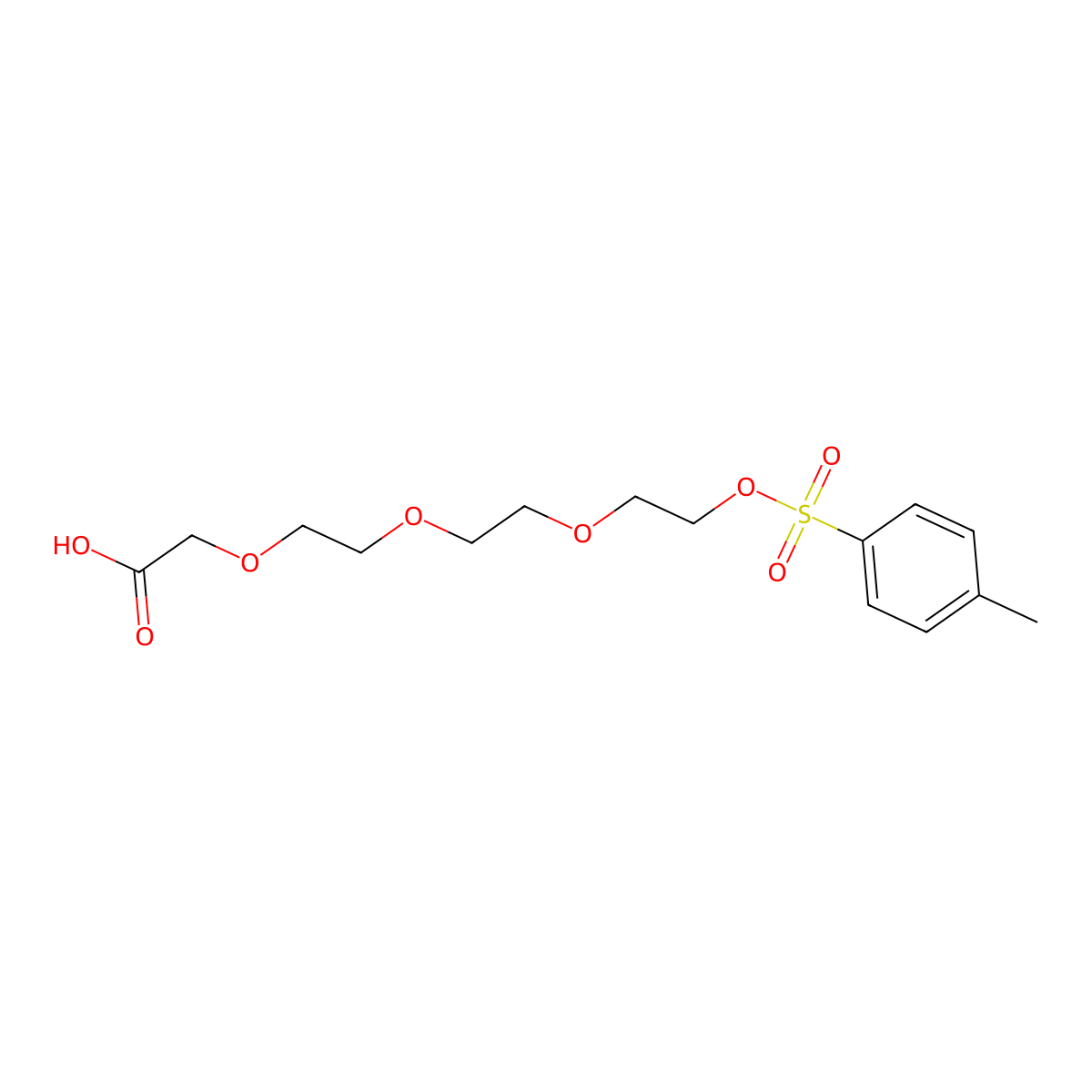 Tos-PEG4-CH2CO2H molecular structure, CAS 1581248-63-6