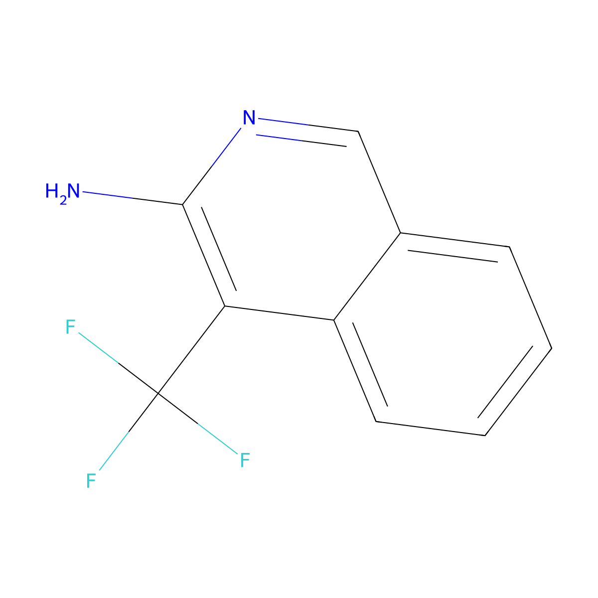 4-(Trifluoromethyl)isoquinolin-3-amine molecular structure, CAS 1581266-47-8