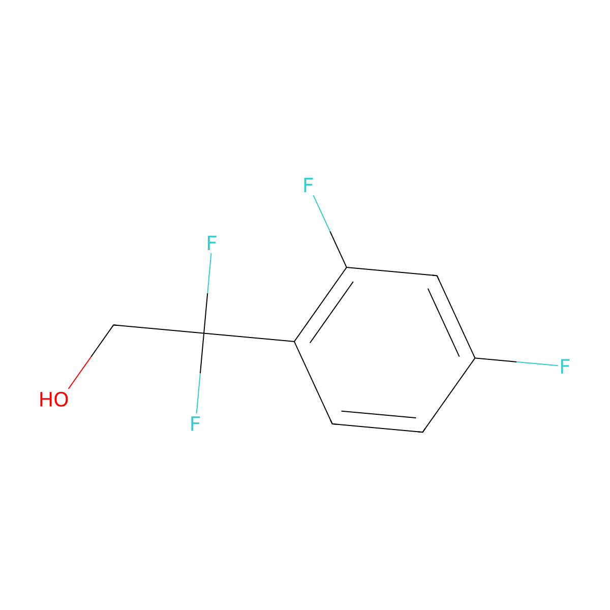 2-(2,4-Difluorophenyl)-2,2-difluoroethan-1-ol molecular structure, CAS 1581274-08-9
