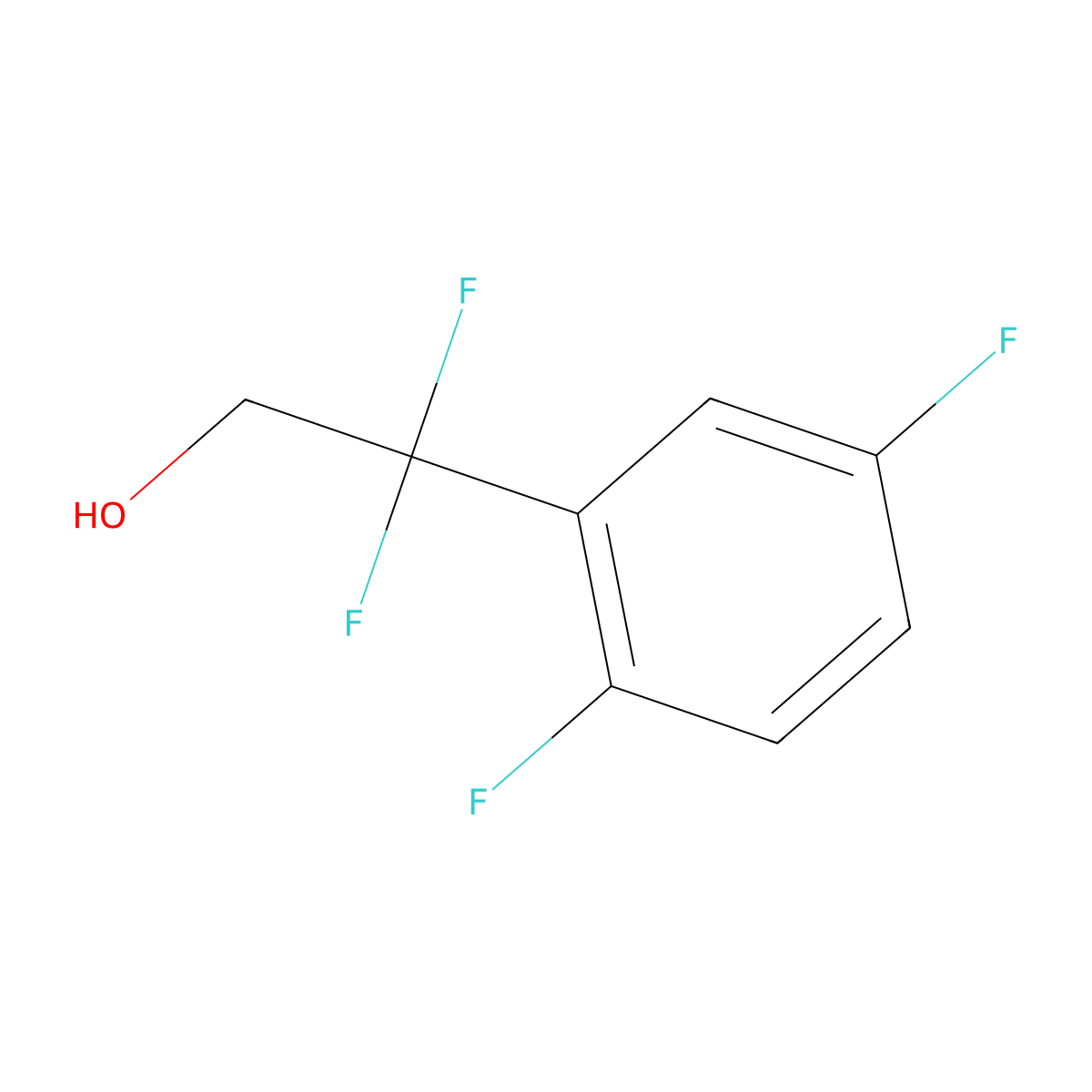 2-(2,5-Difluorophenyl)-2,2-difluoroethan-1-ol molecular structure, CAS 1581274-15-8