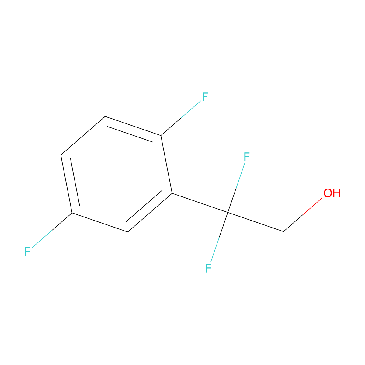 2-(2,5-Difluorophenyl)-2,2-difluoroethan-1-ol molecular structure, CAS 1581274-15-8
