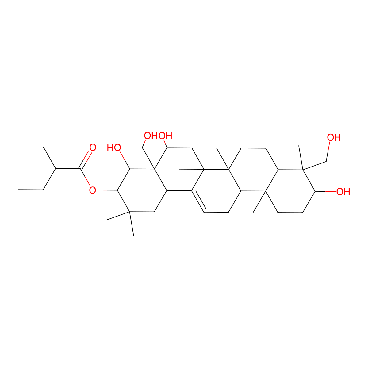 21-O-2S-methylbutyroylgymnemagenin molecular structure, CAS 1581276-60-9