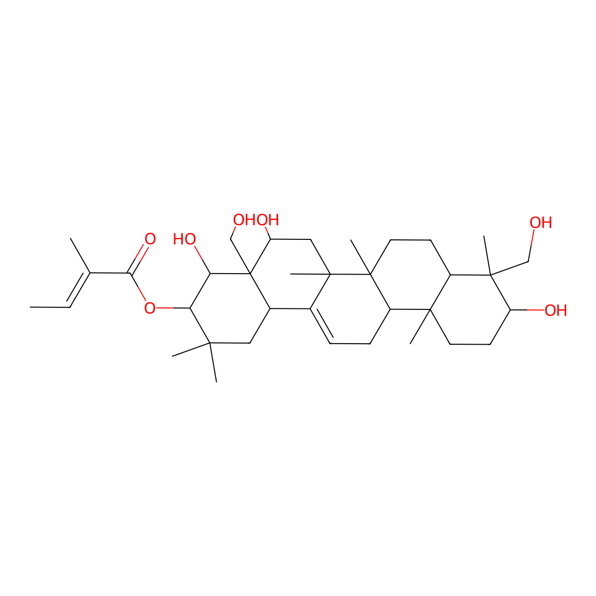21-O-Tigloylgymnemagenin molecular structure, CAS 1581276-63-2