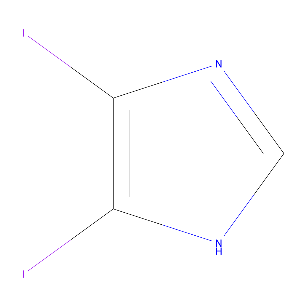 4,5-Diiodo-1H-imidazole molecular structure, CAS 15813-09-9