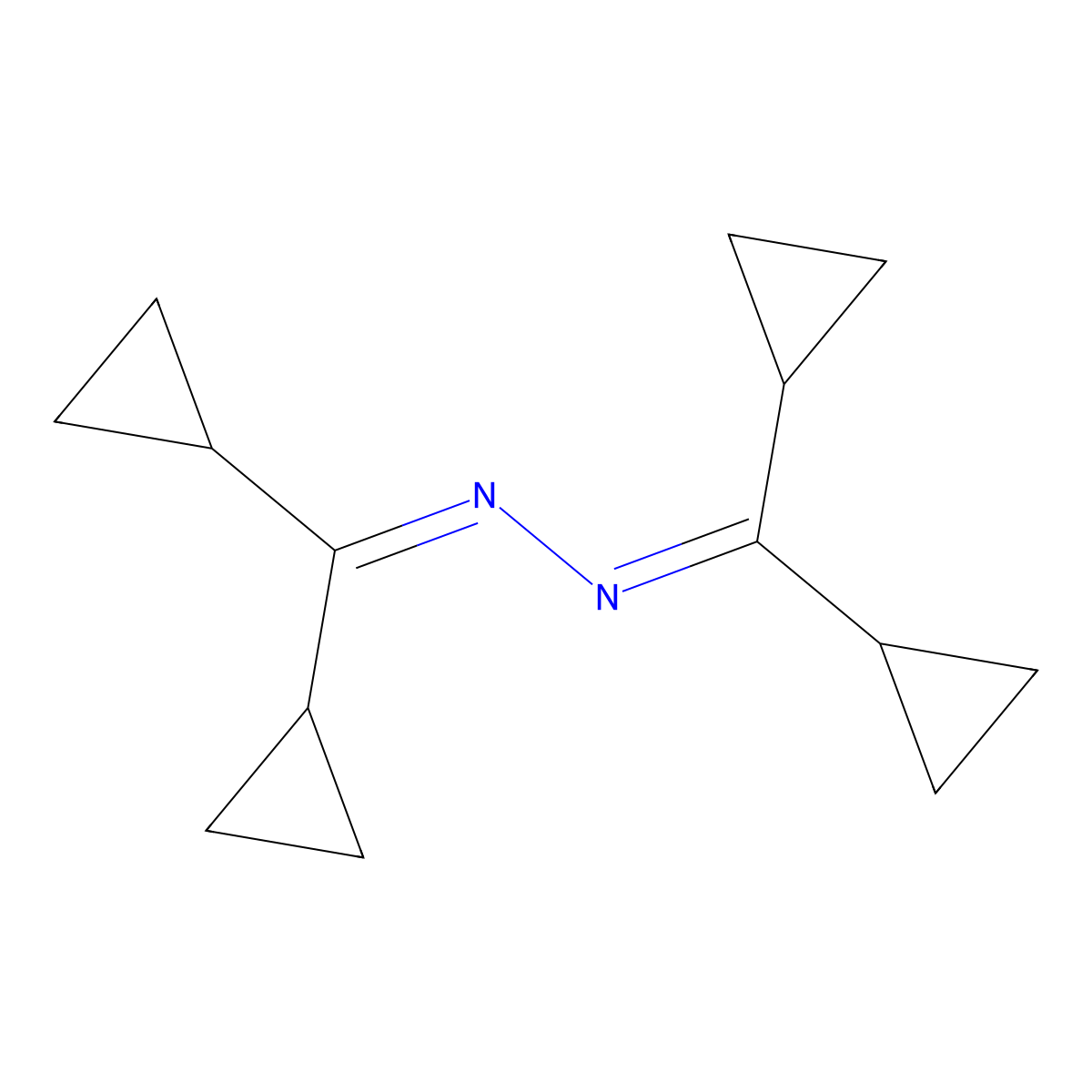 Bis(dicyclopropylmethylidene)hydrazine molecular structure, CAS 15813-18-0
