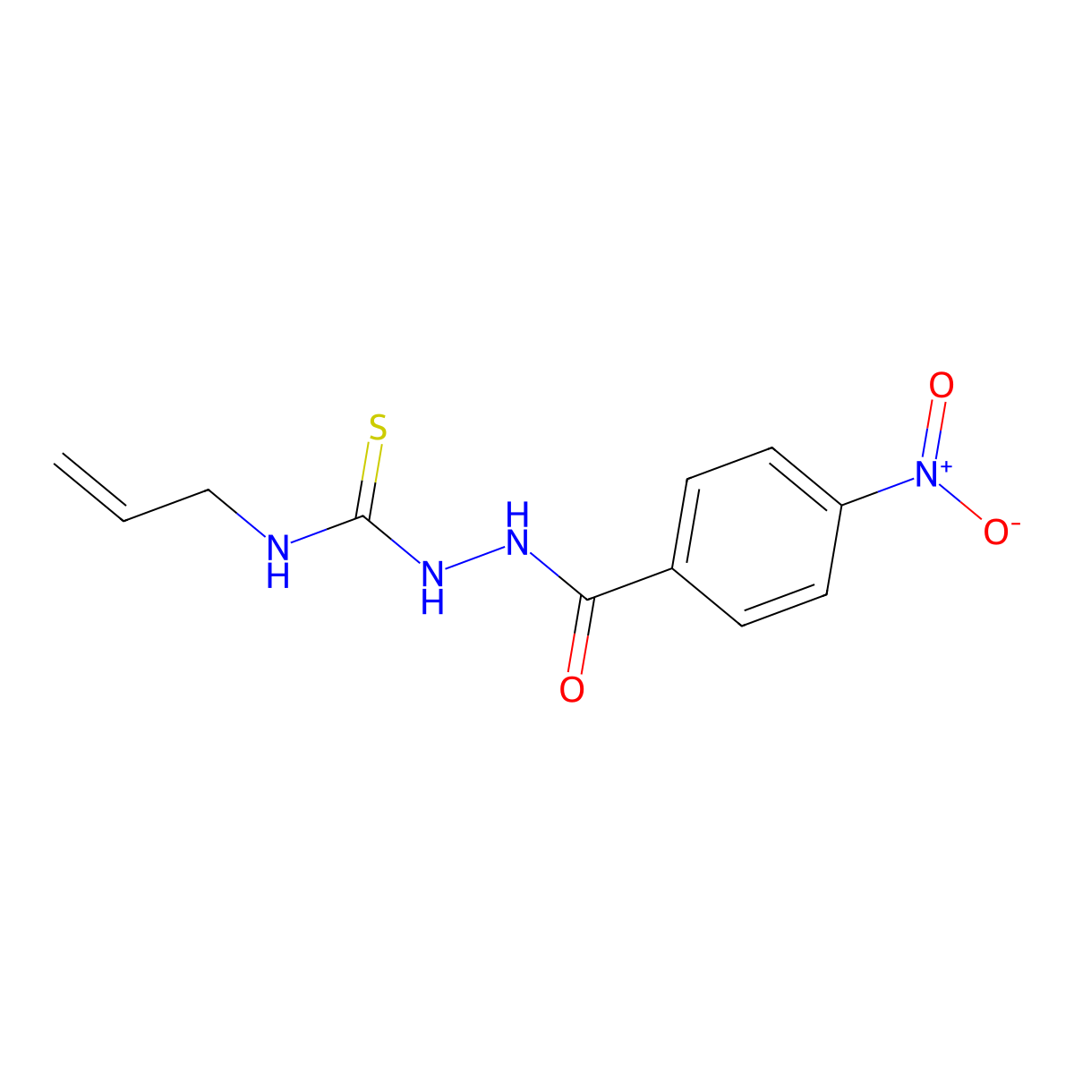 1-[(4-Nitrobenzoyl)amino]-3-prop-2-enylthiourea molecular structure, CAS 15814-10-5