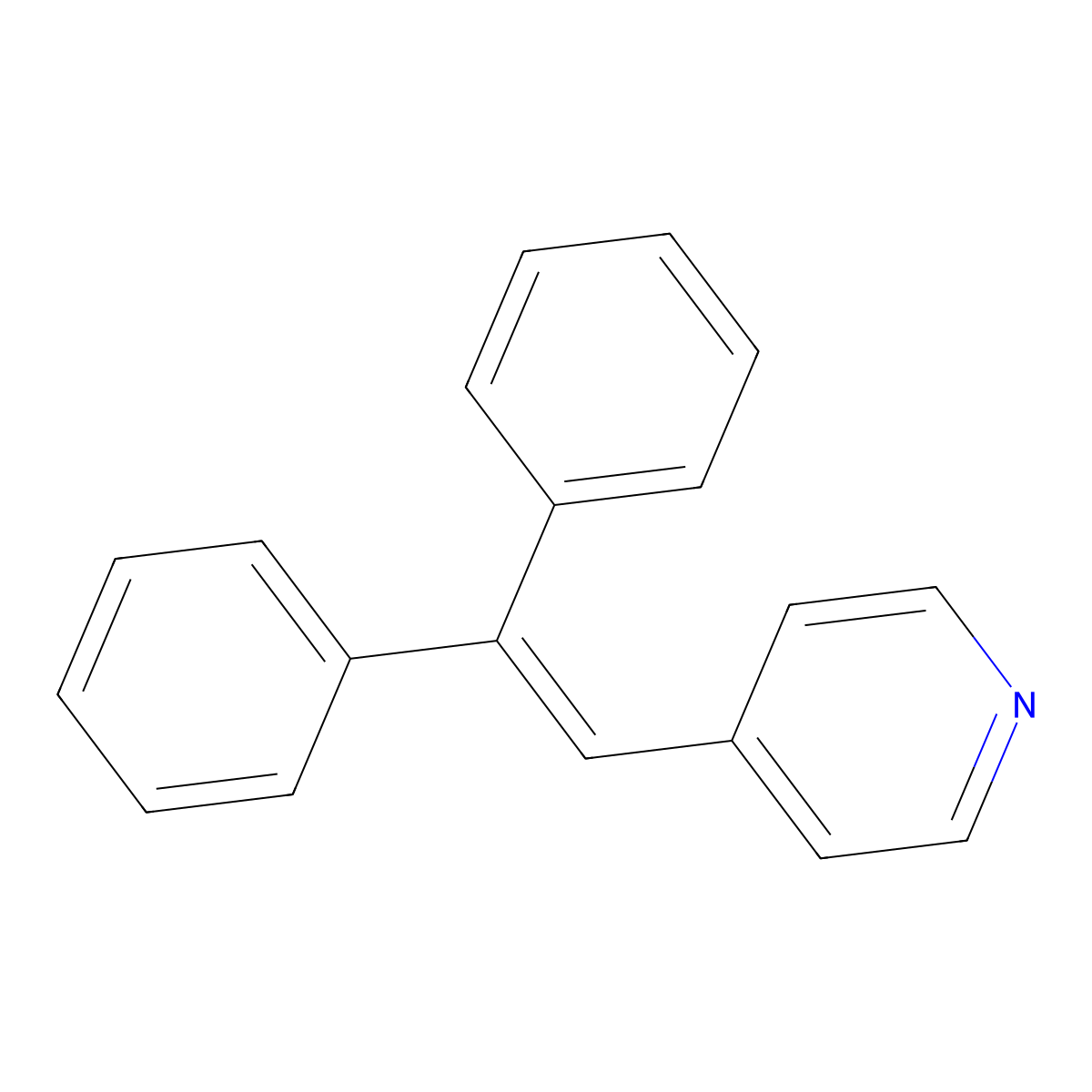 4-(2,2-Diphenylethenyl)pyridine molecular structure, CAS 15814-97-8