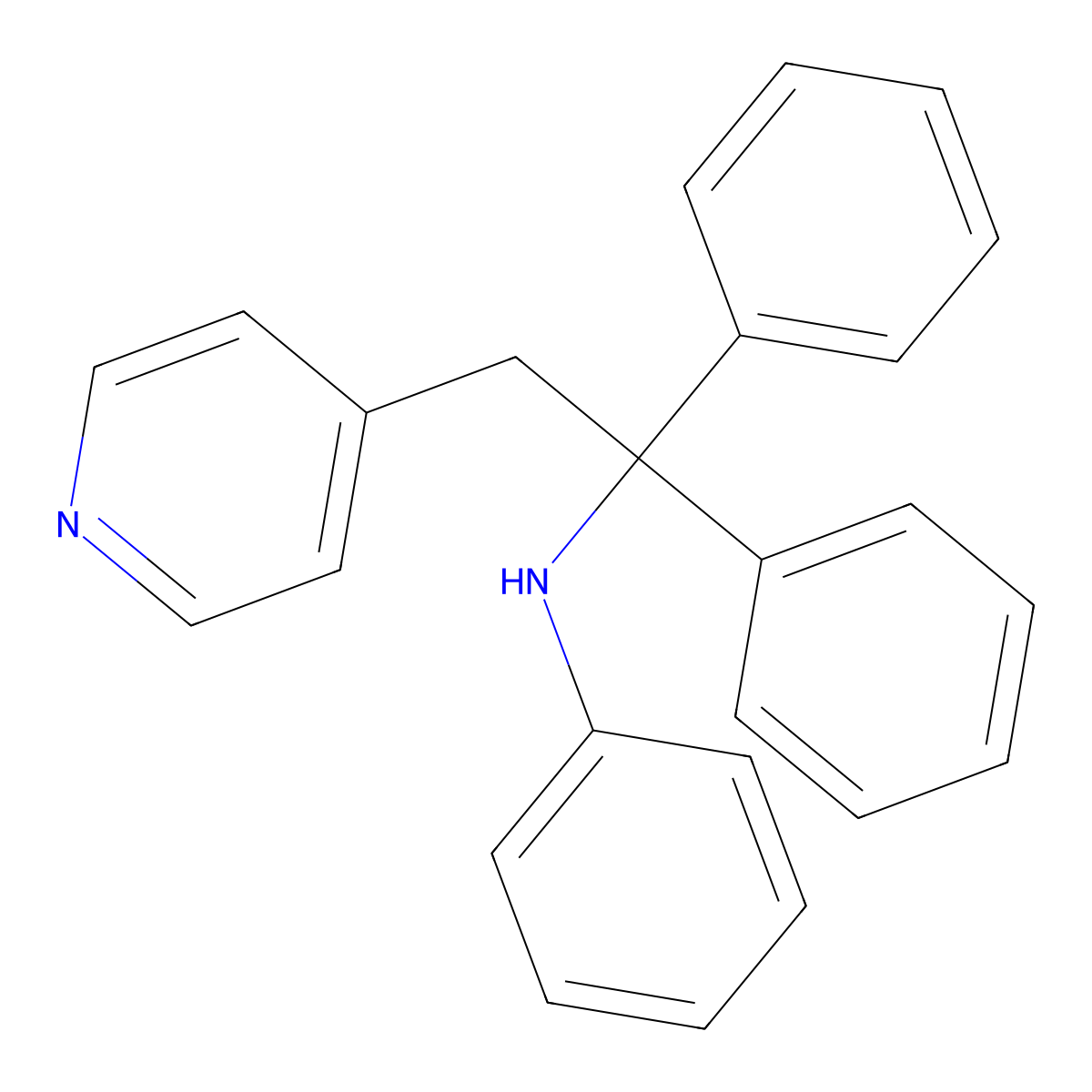 N-(1,1-Diphenyl-2-(pyridin-4-yl)ethyl)aniline molecular structure, CAS 15814-98-9