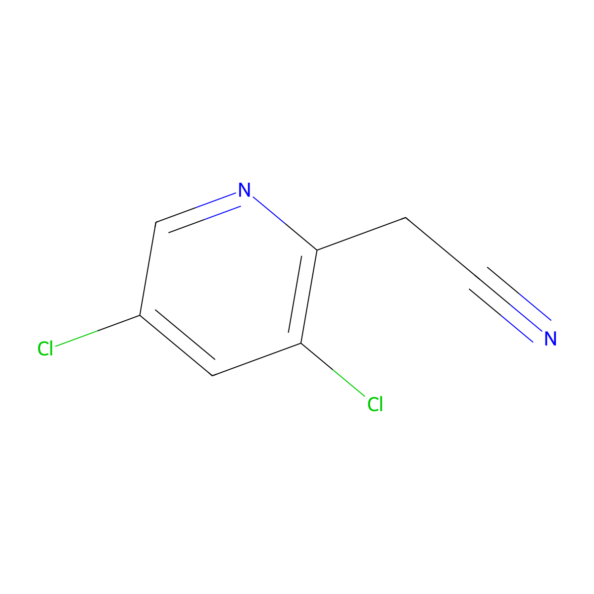 2-(3,5-Dichloropyridin-2-yl)acetonitrile molecular structure, CAS 158141-35-6