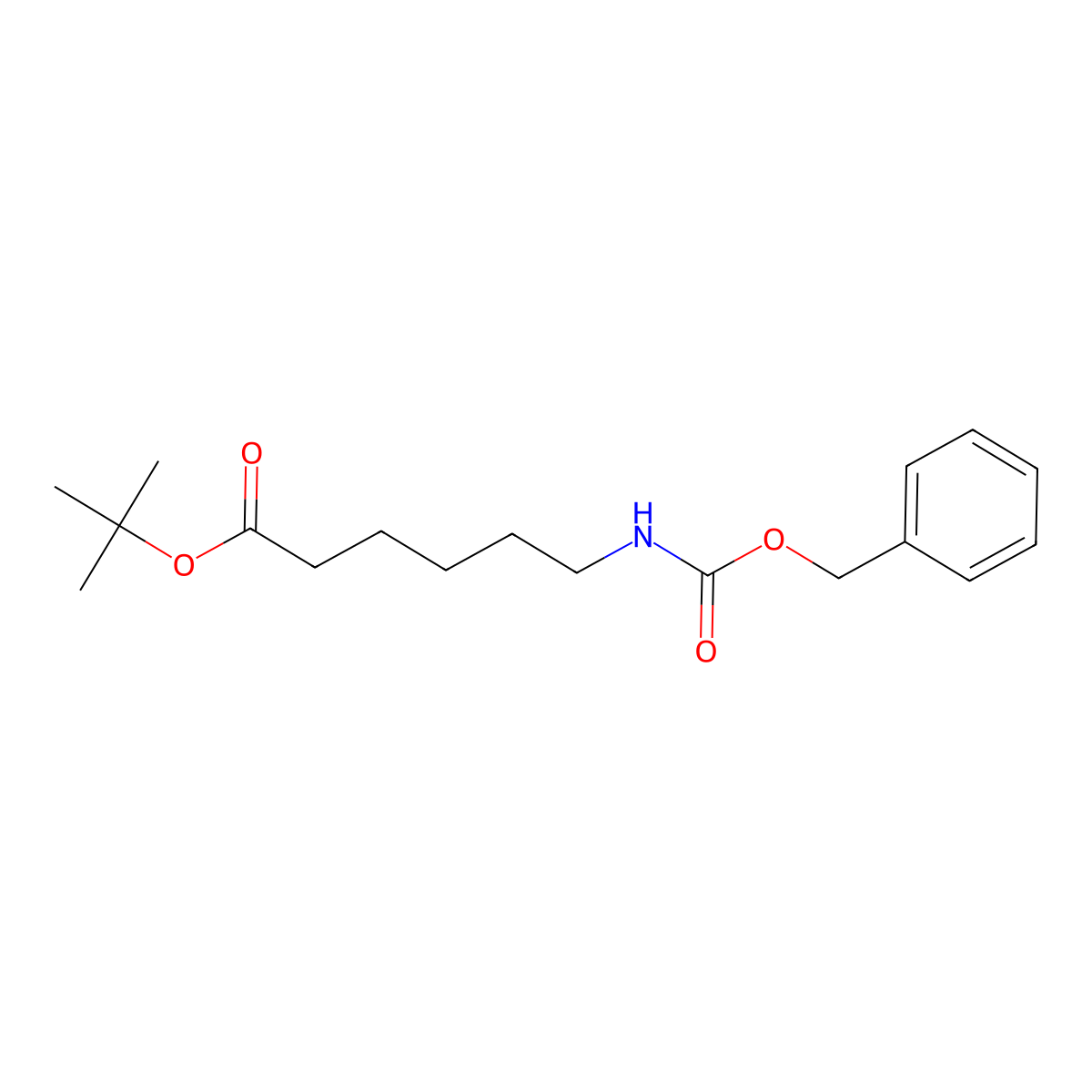 Tert-butyl 6-(((benzyloxy)carbonyl)amino)hexanoate molecular structure, CAS 158141-67-4