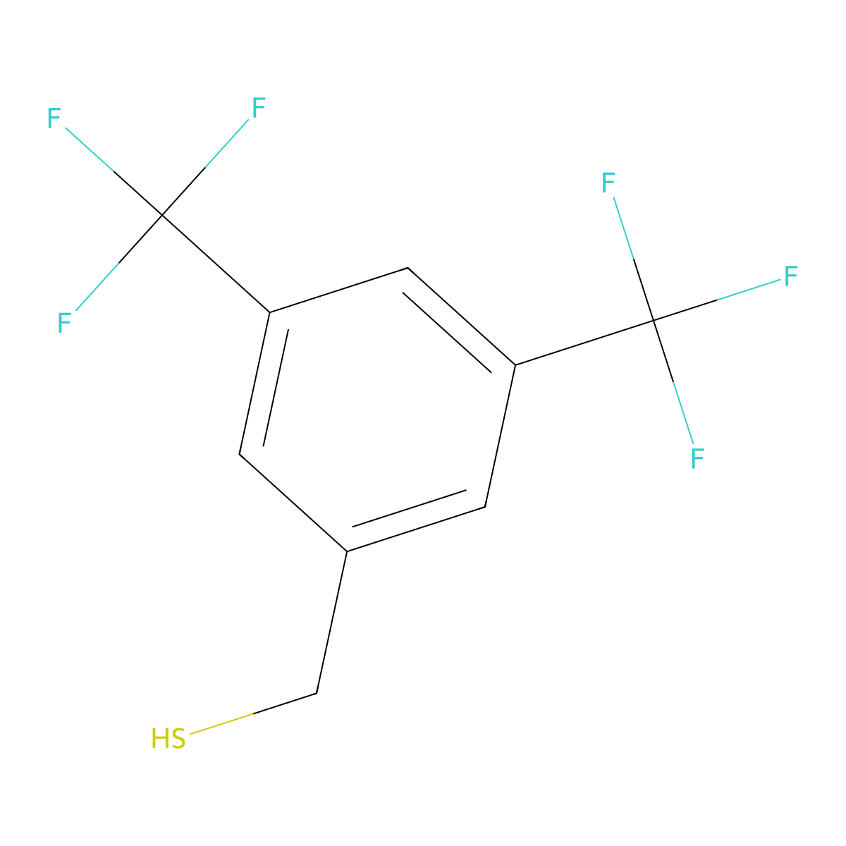 3,5-Bis(trifluoromethyl)benzyl mercaptan molecular structure, CAS 158144-84-4