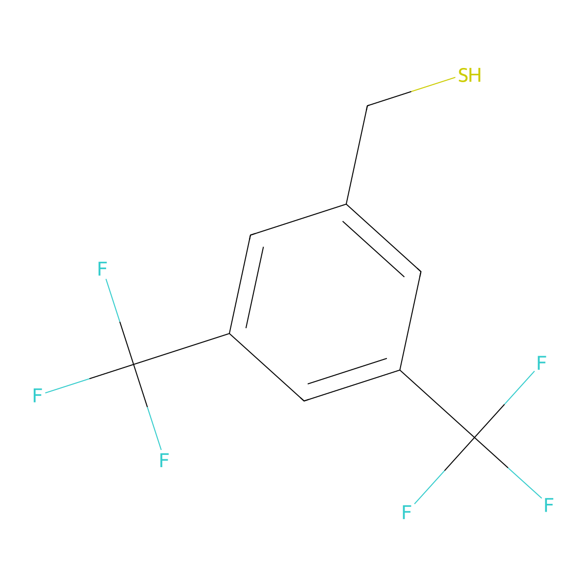 3,5-Bis(trifluoromethyl)benzyl mercaptan molecular structure, CAS 158144-84-4
