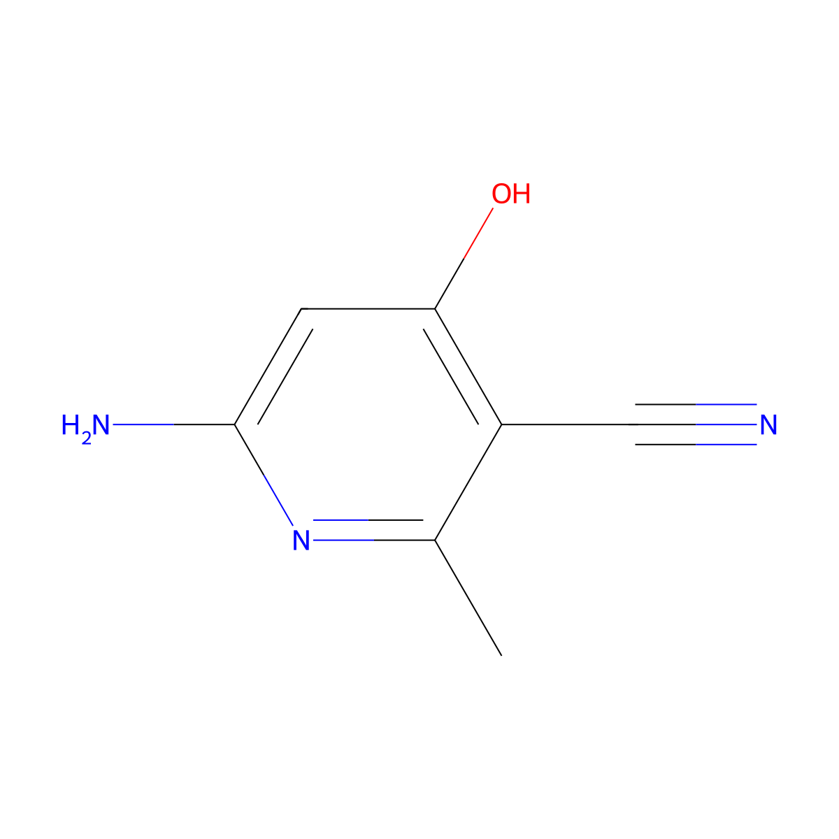 6-Amino-4-hydroxy-2-methylnicotinonitrile molecular structure, CAS 158146-09-9