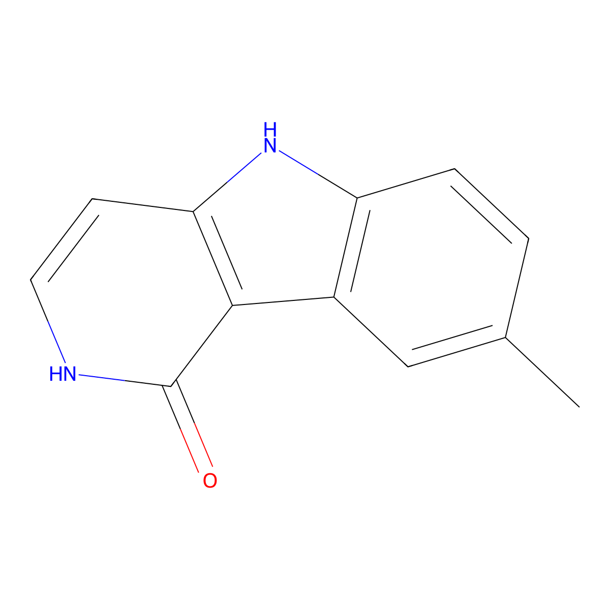 8-methyl-1H,2H,5H-pyrido[4,3-b]indol-1-one molecular structure, CAS 158148-17-5