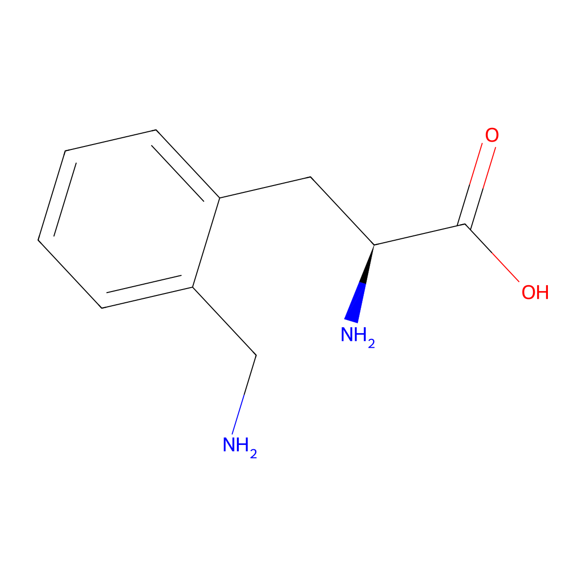 L-2-Aminomethylphenylalanine molecular structure, CAS 158149-99-6