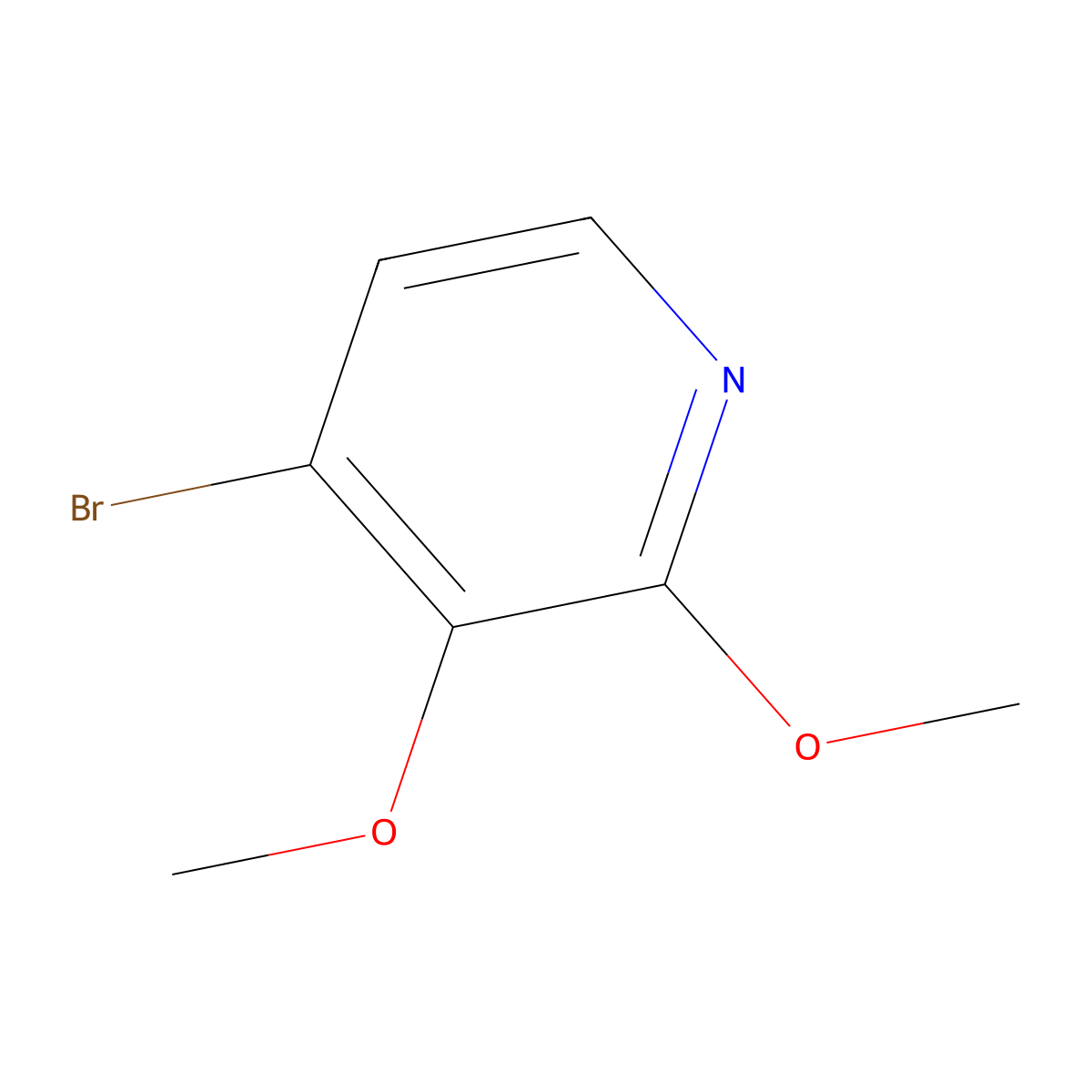 4-Bromo-2,3-dimethoxypyridine molecular structure, CAS 158150-19-7