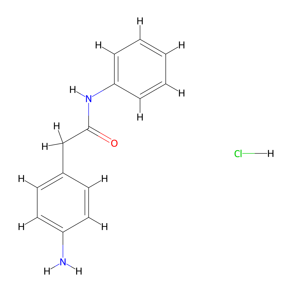2-(4-Aminophenyl)-N-phenylacetamide hydrochloride molecular structure, CAS 1581536-06-2