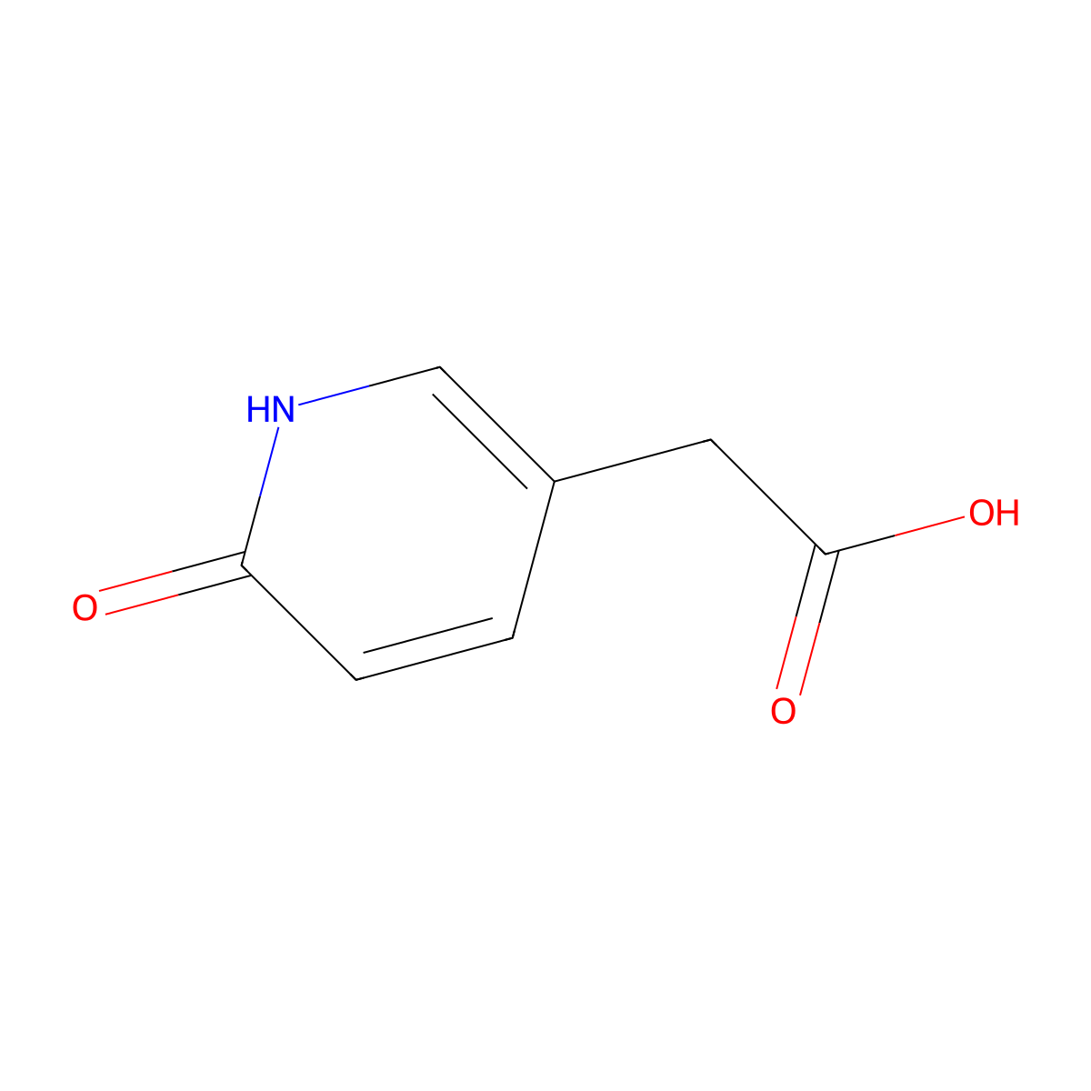 2-(6-Oxo-1,6-dihydropyridin-3-yl)acetic acid molecular structure, CAS 158155-12-5
