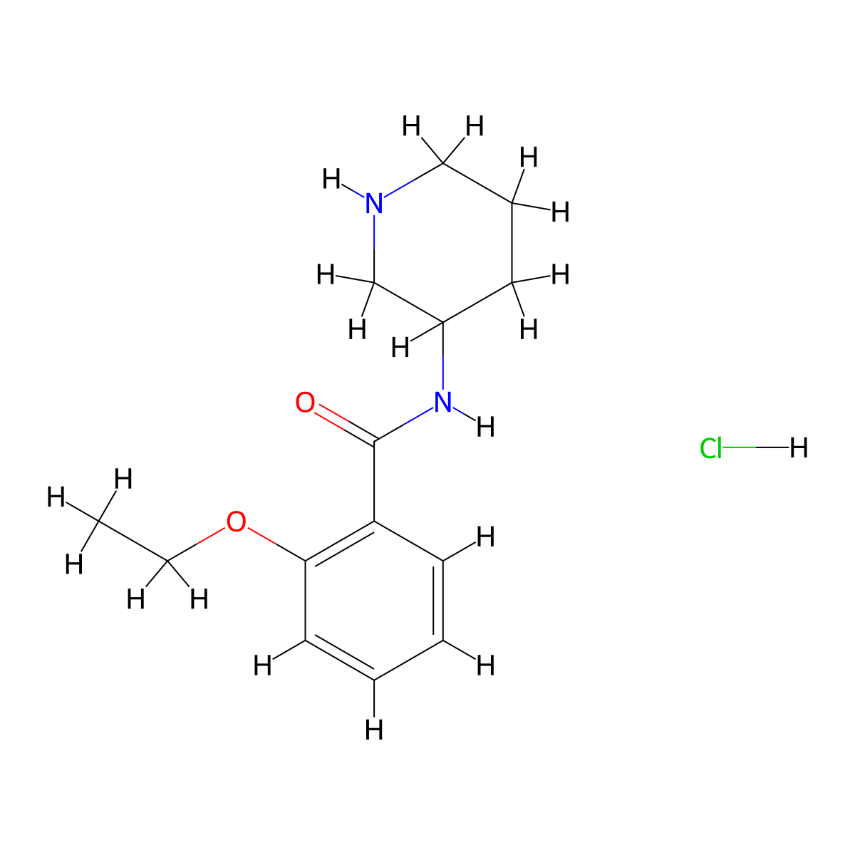 2-ethoxy-N-piperidin-3-ylbenzamide hydrochloride molecular structure, CAS 1581552-31-9