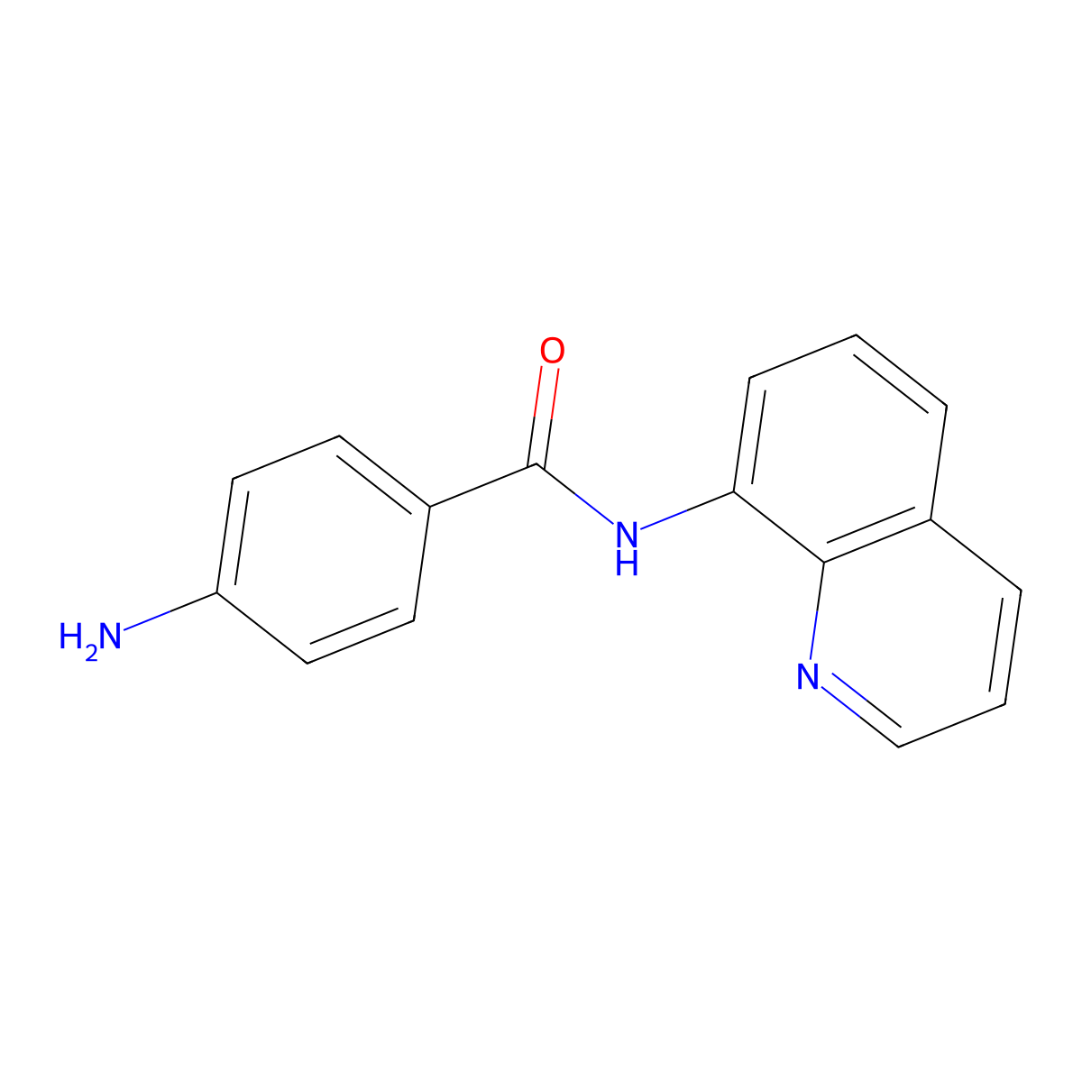 4-amino-N-(quinolin-8-yl)benzamide molecular structure, CAS 1581598-05-1