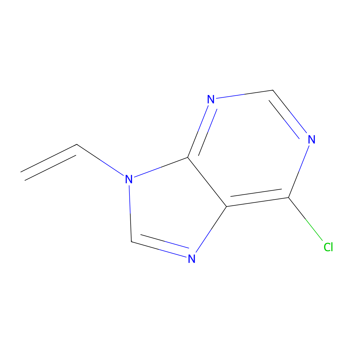 6-Chloro-9-vinyl-9H-purine molecular structure, CAS 15816-12-3
