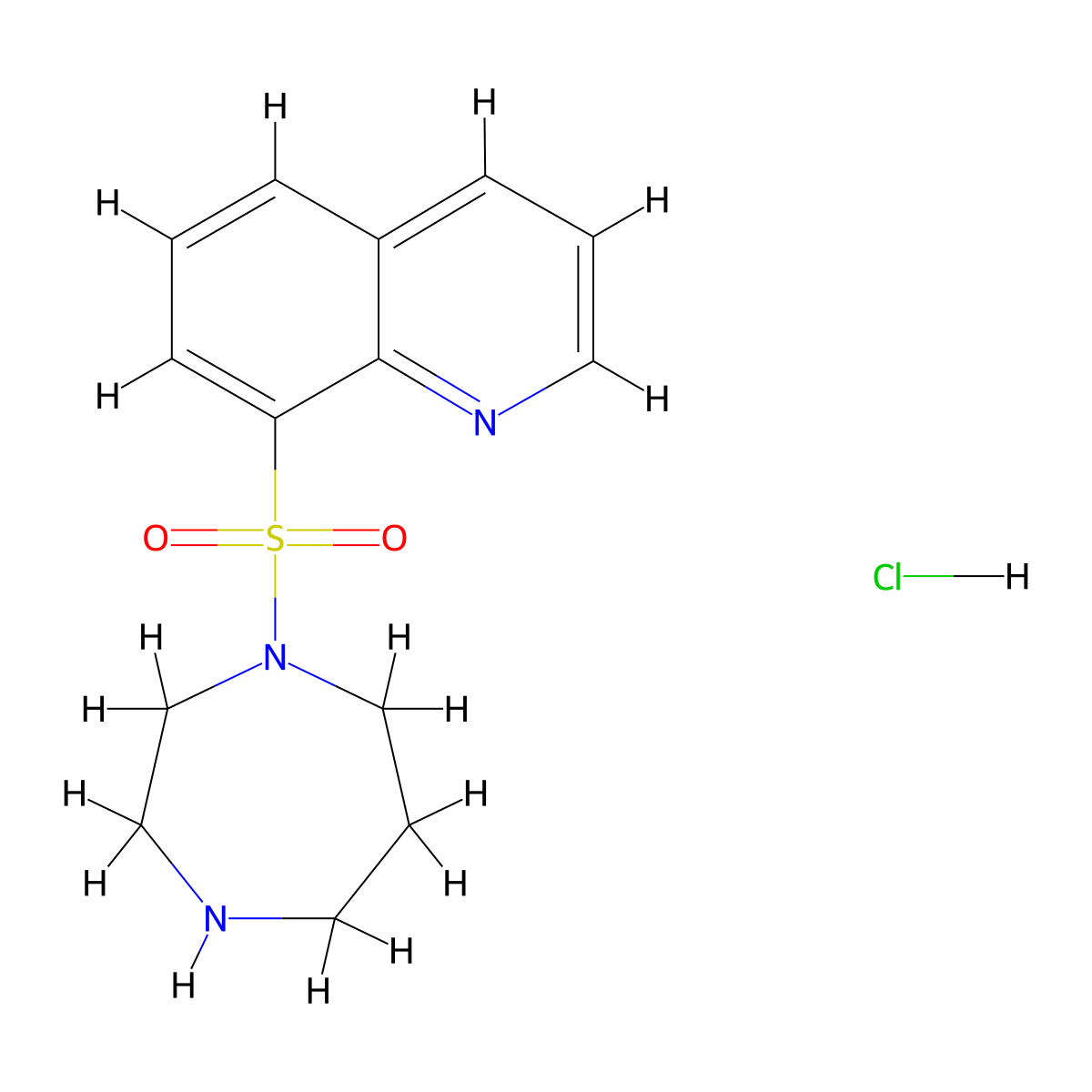 8-((1,4-Diazepan-1-YL)sulfonyl)quinoline hydrochloride molecular structure, CAS 1581642-06-9