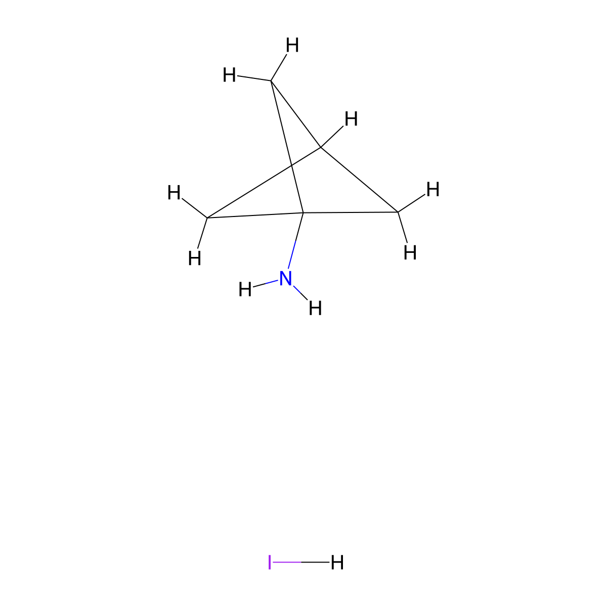 Bicyclo[1.1.1]pentan-1-amine hydroiodide molecular structure, CAS 1581682-06-5