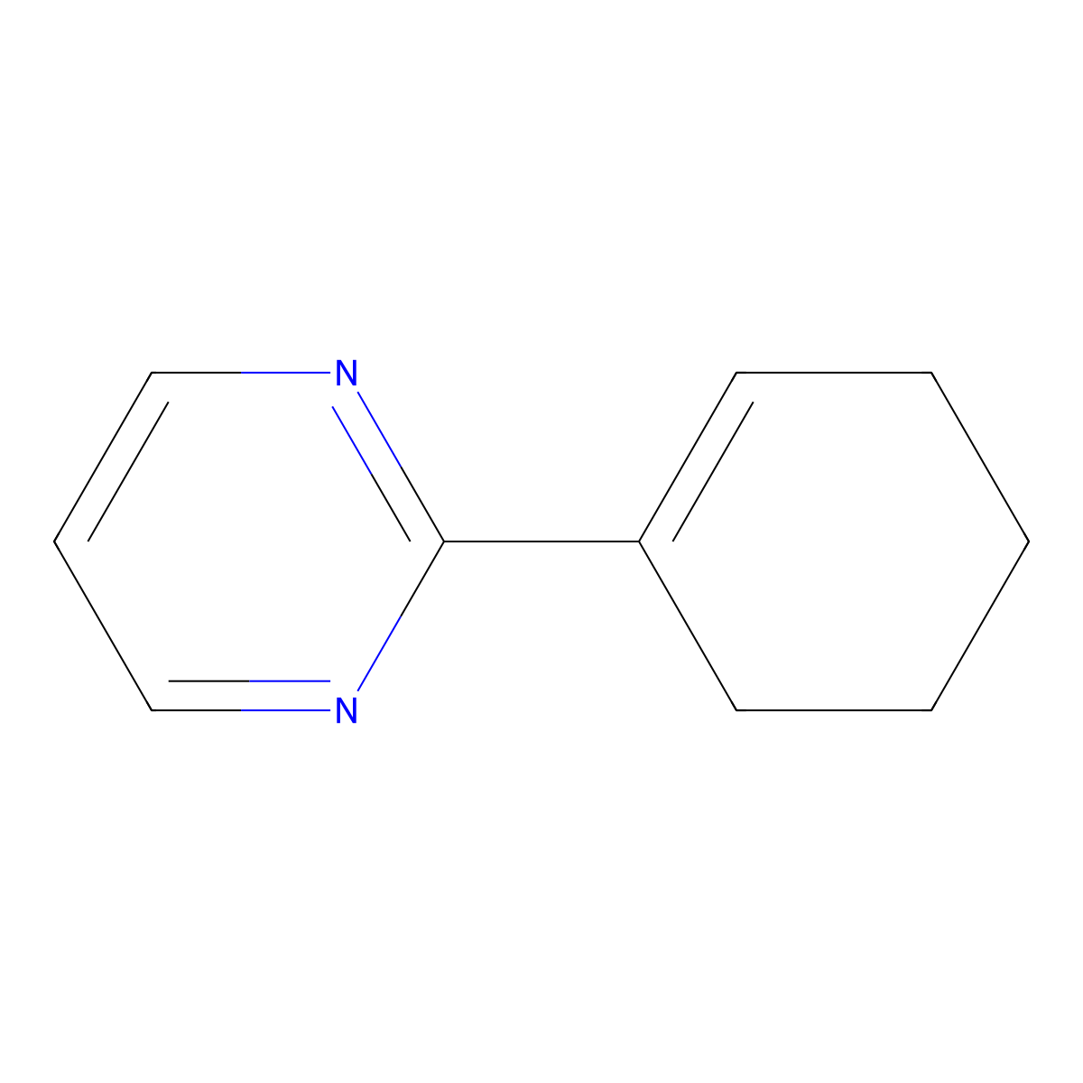 2-(Cyclohex-1-en-1-yl)pyrimidine molecular structure, CAS 1581695-40-0