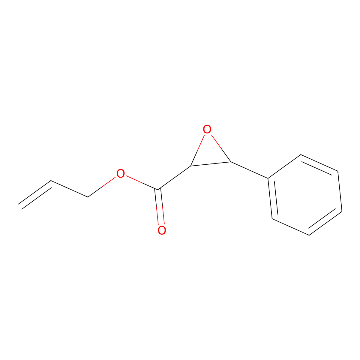 Oxiranecarboxylic acid, 3-phenyl-, 2-propenyl ester molecular structure, CAS 15817-15-9