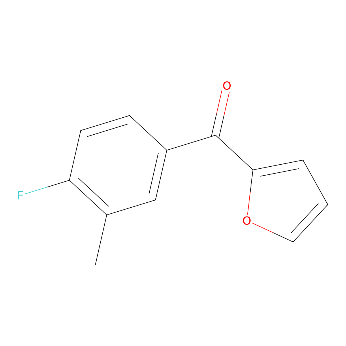 (4-Fluoro-3-methylphenyl)(furan-2-yl)methanone molecular structure, CAS 15817-36-4