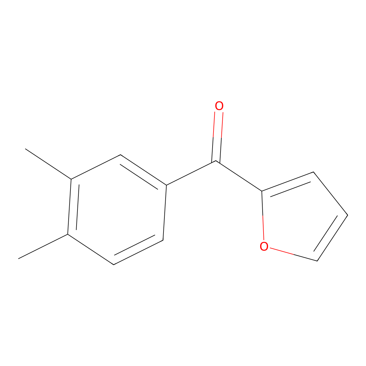 (3,4-Dimethylphenyl)(furan-2-yl)methanone molecular structure, CAS 15817-47-7