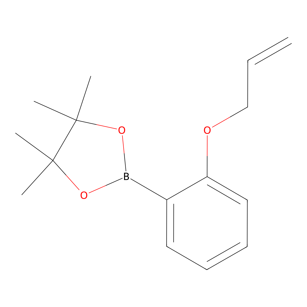 2-(2-(Allyloxy)phenyl)-4,4,5,5-tetramethyl-1,3,2-dioxaborolane molecular structure, CAS 1581724-10-8