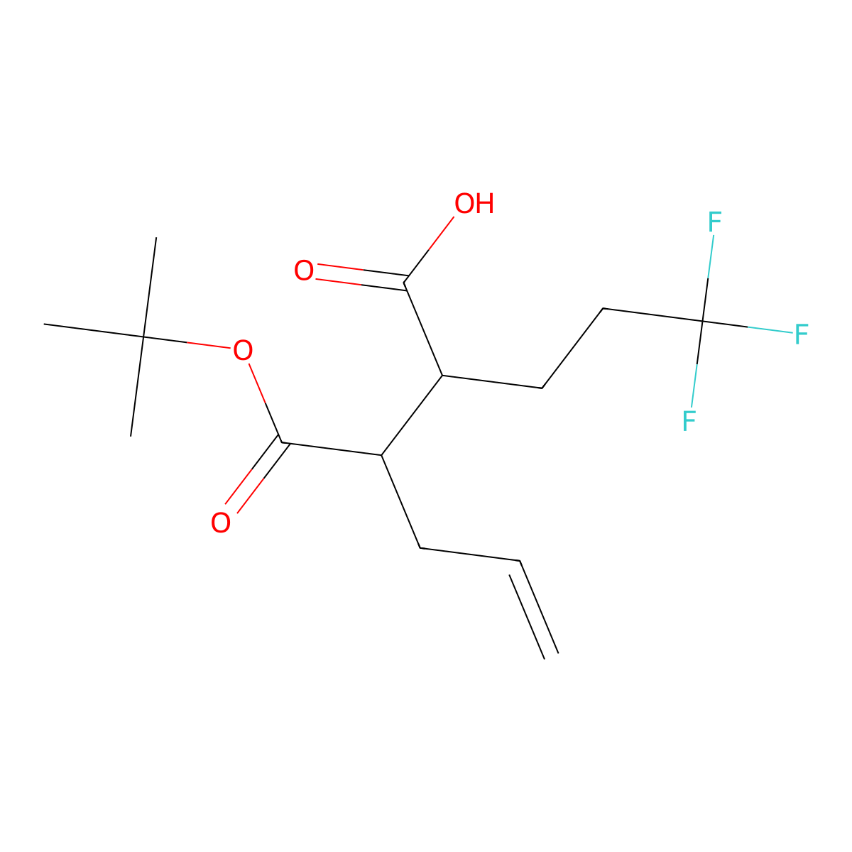 (2R,3S)-3-(tert-butoxycarbonyl)-2-(3,3,3-trifluoropropyl)hex-5-enoic acid molecular structure, CAS 1581735-07-0
