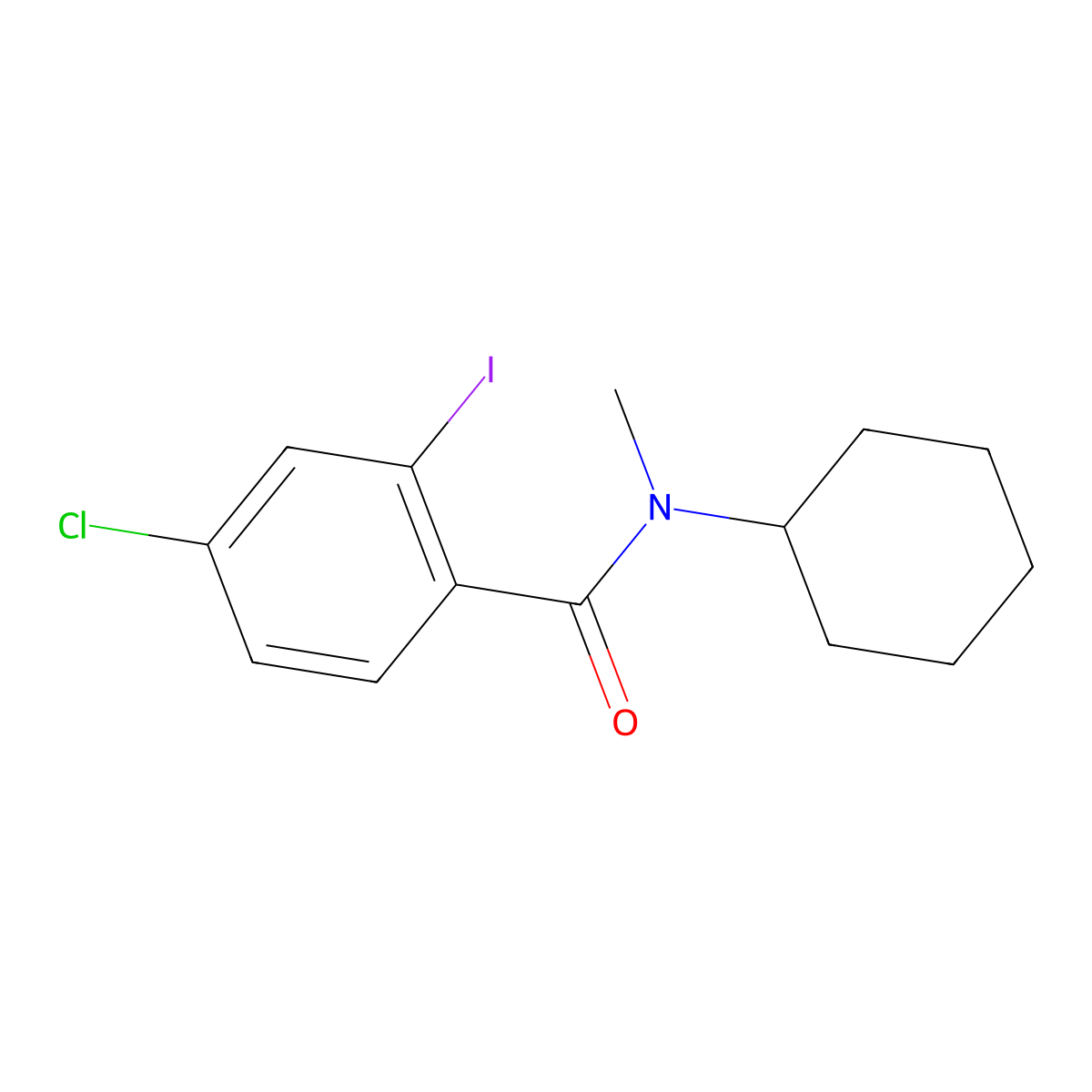 4-Chloro-N-cyclohexyl-2-iodo-N-methylbenzamide molecular structure, CAS 1581735-40-1