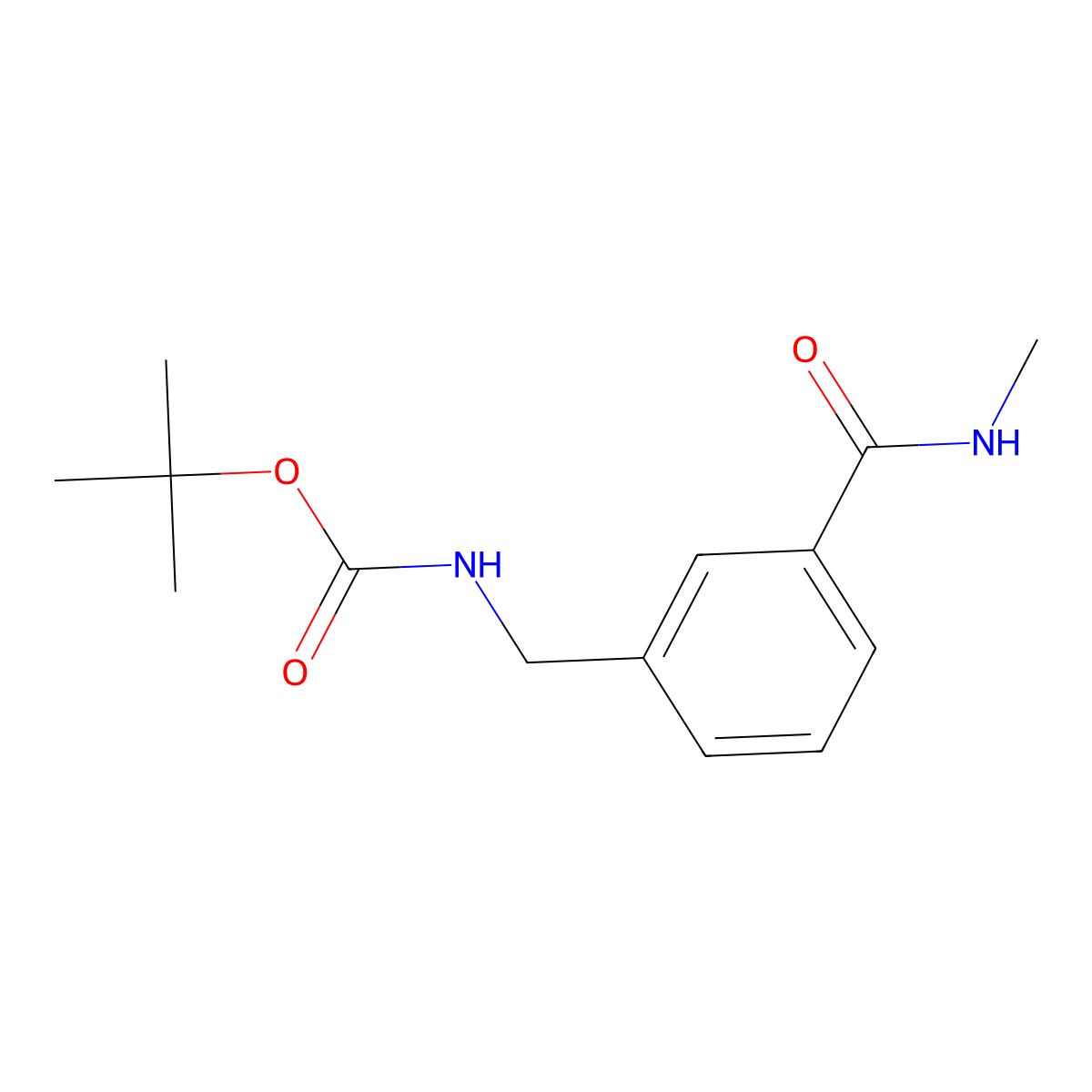 tert-Butyl N-{[3-(methylcarbamoyl)phenyl]methyl}carbamate molecular structure, CAS 1581755-25-0